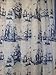 Ikea Nautical Tall Ships Boat Lighthouse Navy White Fabric Shower Curtain 71 X 71 Aggersund