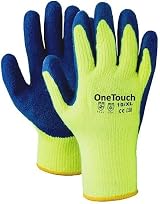 A406 Hi Viz Thermal Work Gloves Winter Latex Rubber Builders Gardening Size 9 view 2