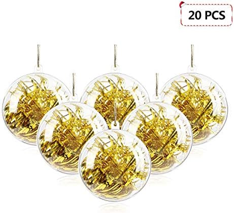Mbuynow 20 Pack 50mm Clear Ornaments Balls