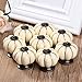 YDO(TM) Pumpkin Knobs Ivory Kitchen Cabinet Pull Ceramic Handle 8pcs