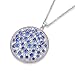 QianseGalaxy Long Chain Austrian Preciosa Crystal Round Disk LARGE Pendant Necklace Party Jewelry