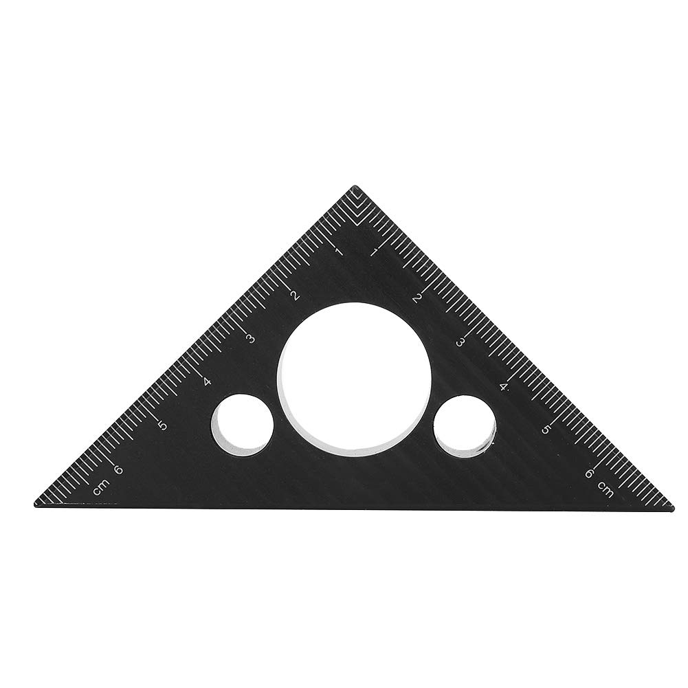 AKOZON Aluminum Alloy Triangle Ruler 45 Degree Angle Ruler Carpentry Squares Precision Woodworking Tools DIY Woodworking Triangle Ruler Height Measuring Gauging Tool