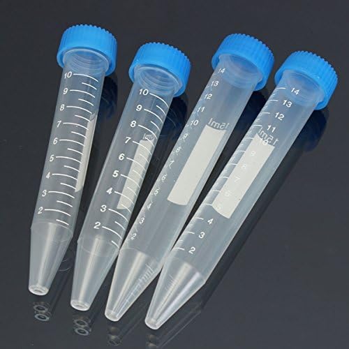 10ml 15mL Graduated Plastic Eppendorf Centrifuge Tube Vial With Screw Cap (Random: Capacity)