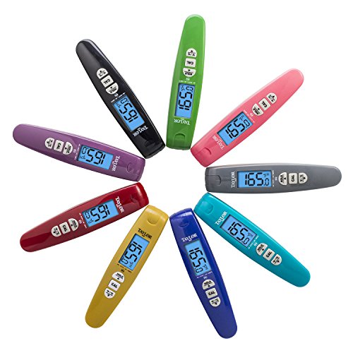 Taylor Precision Products Digital Turbo Read Thermocouple Thermometer with Folding Probe, Yellow