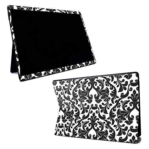 MightySkins Skin for Microsoft Surface Pro X - Black Damask | Protective, Durab…