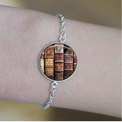 stahpk Book bracelets, Librarian Jewelry, Library, Bibliophile, Book Lover, Bookworms, Art bracelets