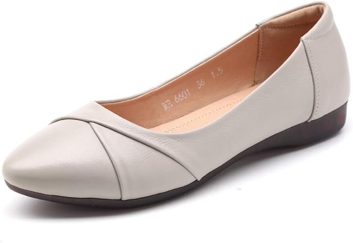 Amazon Kg8d パンプス レディース 牛革 歩きやすい 痛くない 美脚 太いヒール 脱げない ポインテッドトゥ フラットシューズ ぺたんこ バレエパンプス 入学式 卒業式 カジュアル 無地 大きいサイズ ママシューズ パンプス