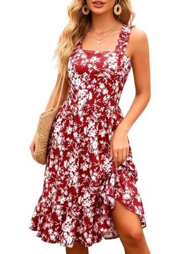 Berydress Women Spaghetti Strap Midi Dress