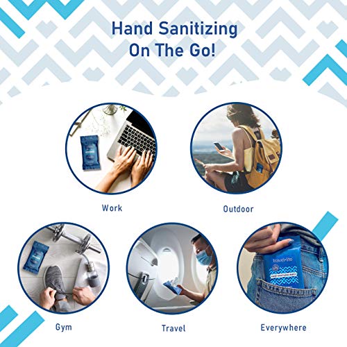 Travel Lite Hand Sanitizing Wipes 10 count soft packet,36 pack case
