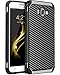 Galaxy Grand Prime Case, Galaxy J2 Prime Case, BENTOBEN 2 in 1 Hybrid Hard PC Cover Carbon Fiber Slim Shockproof Protective Phone Cases for Galaxy Grand Prime G530/J2 Prime/Grand Prime Plus, Black