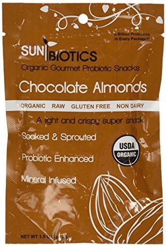 Sunbiotics Chocolate Almonds with Probiotics 1.5 oz Pkg by Almond Snacks