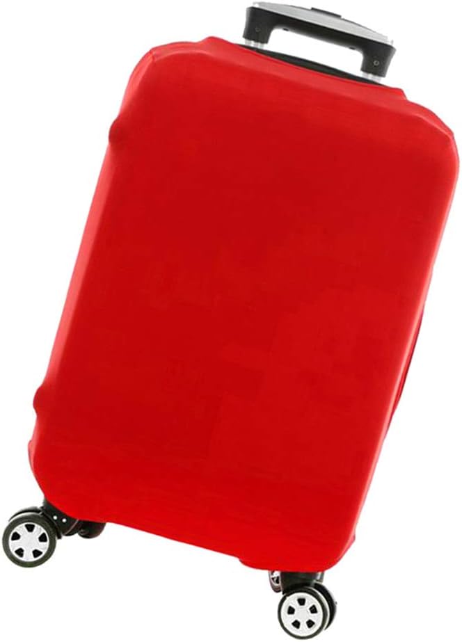 Travel Luggage Suitcase Cover Elastic Dustproof Spandex Protective Anti-Scratch for Carry On 20-28 Inch Luggage (M, Red)