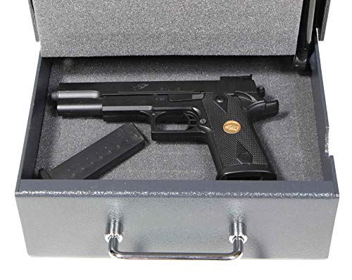Amsec PS1210HD Heavy-Duty Pistol Safe with Push Button Lock, English, Plastic, 429.52 fl. oz, 10.25" x 4.25" x 12.5" (Certified Refurbished)