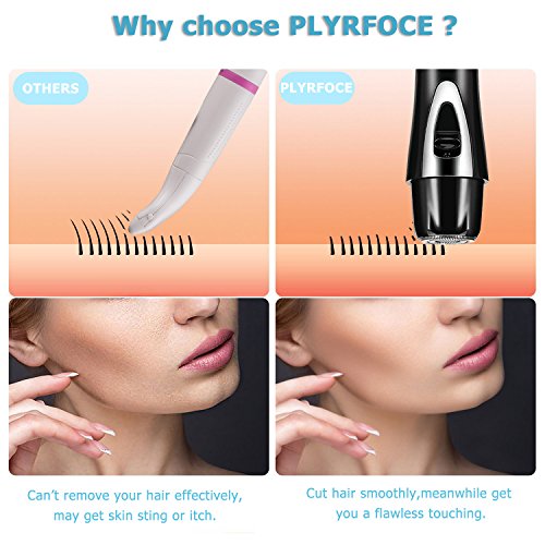 Hair Remover/Painless Facial Hair Removal/Nose&Eyebrow Bikini Trimmer/Electric Shaver with Rechargeable USB Cable&4 Functional Razors for Women&Men,Portable Lipstick Design