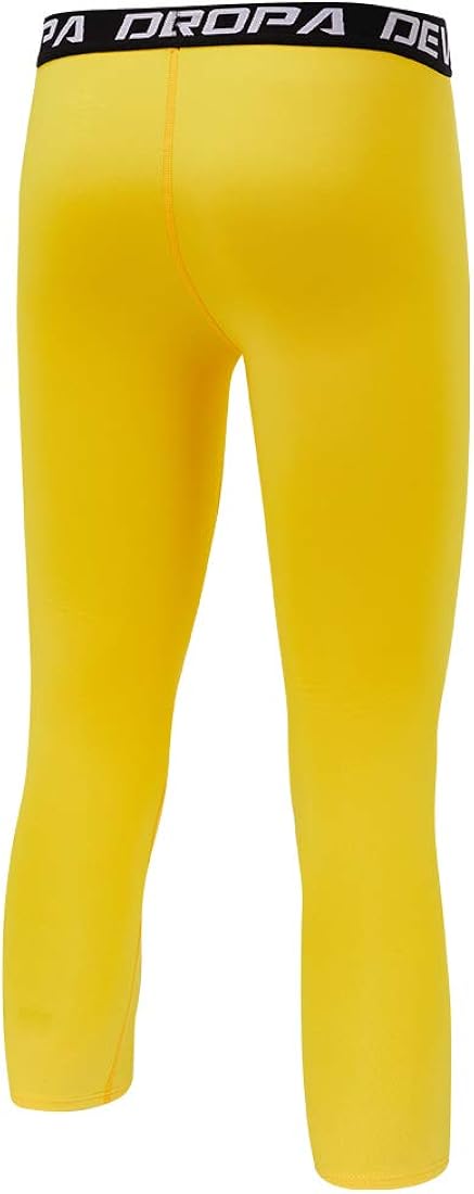 DEVOROPA Boys Leggings Quick Dry Youth Compression Pants Sports Tights Basketball Base Layer: Clothing