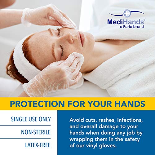 image for Heavy Duty Disposable Vinyl Gloves, 100 Count, Medium – Powder Free,