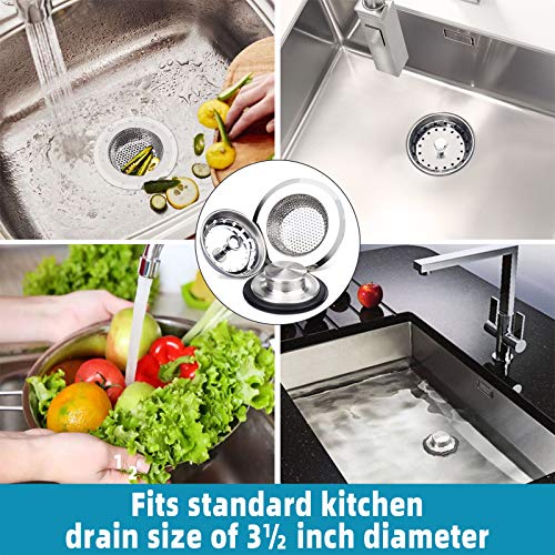 Vanwood 2 Pack Kitchen Sink Strainers, 1 Pack AntiClogging Kitchen