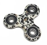 New Black White Leopard Animal Print Fidget Spinner for Stress Relief Focus Handheld Toy- ADHD Anxiety Boredom Reducer - 2 Minute Plus Spin Time!