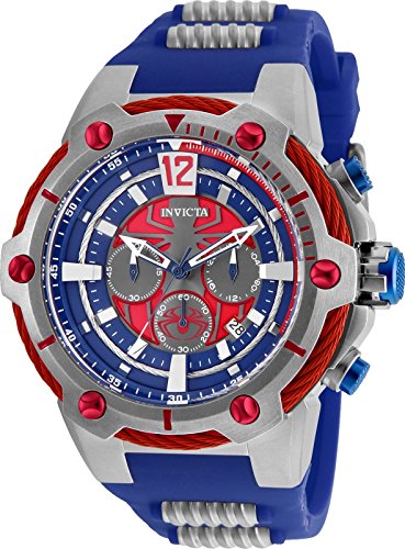 25989 - INVICTA Marvel Men 53mm Stainless Steel Black Black+Blue+Red dial VD53 Quartz