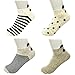 Caramella Cotton Novelty Socks Panda Ankle Socks for Girls and Women (Pack of 4)
