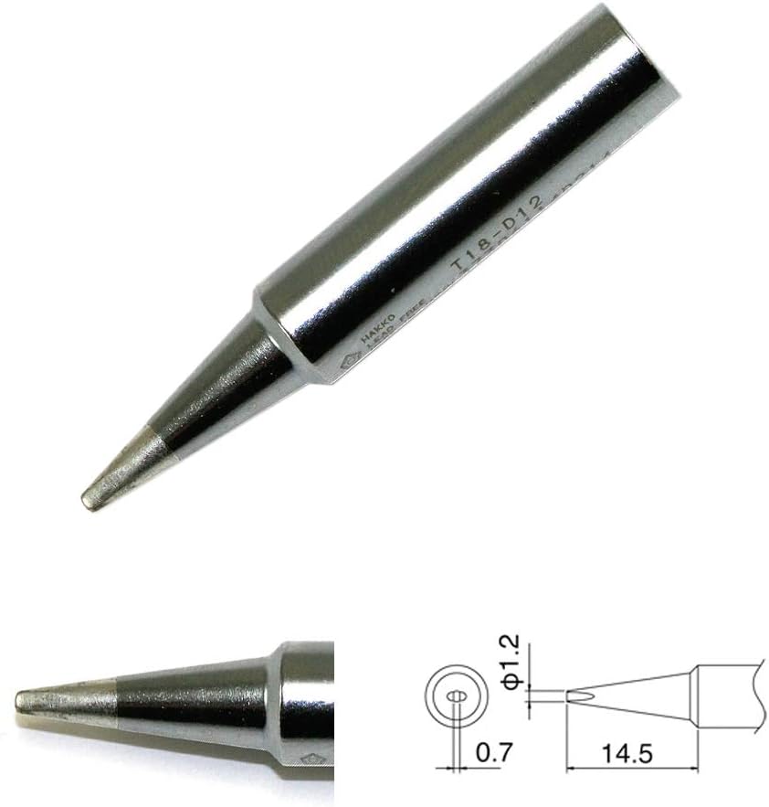 Hakko T18-D12 Soldering Iron Tip Chisel 1.2 x 22.5mm (Long 1.2mm), T18-D12 (1.2mm) - Image 3