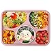 Lunch Bento Box Container, Iwotou Microwave and Dishwasher Safe Lunch Box with 5+1 Separated Containers (Pink)