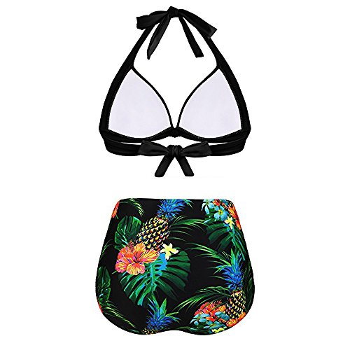 MILIMIEYIK Blouse Tankini Swimsuits for Women Tummy Control Bikini Set High Waist Bottom Flounce Swimsuit Bathing Suit Green