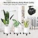 Magicfly Movable Plant Caddy, 2 Pack 10.6” Pre-Install Round Plant Stand on Wheels Heavy Duty Metal Potted Plant Dolly for Outdoor & Indoor with Lokable, Blackthumb 1