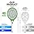 Bug Zapper Rechargeable Racket, Insect Fly Killer, Mosquito Repellent Electric Swatter, Eliminates Most Flying Pests, LED Flashlight, Unique 3-Layer Safety Mesh