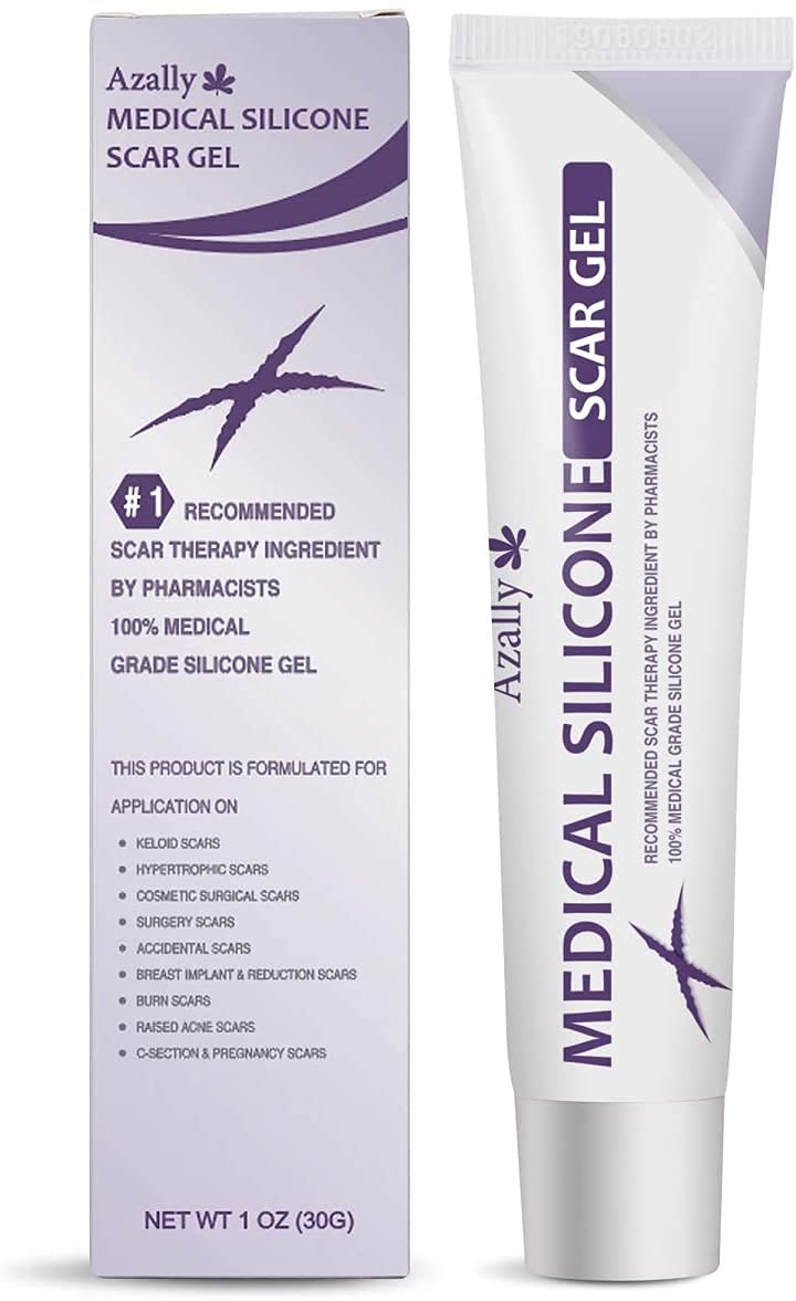 AZALLY Advanced Scar Gel - Serum Reduces Old & New Scars - Best Treatment for Burns, Cuts, Acne Spots & Stretch Marks