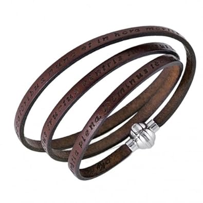 Amen Collection Bracciale Ti Amo In Tutte Le Lingue Del Mondo Colore Marrone