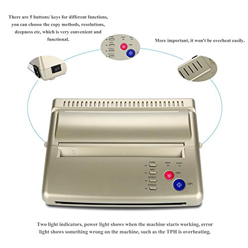 Professional A5 A4 Tattoo Transfer Copier Thermal Stencil Paper Printer Machine(US Plug)