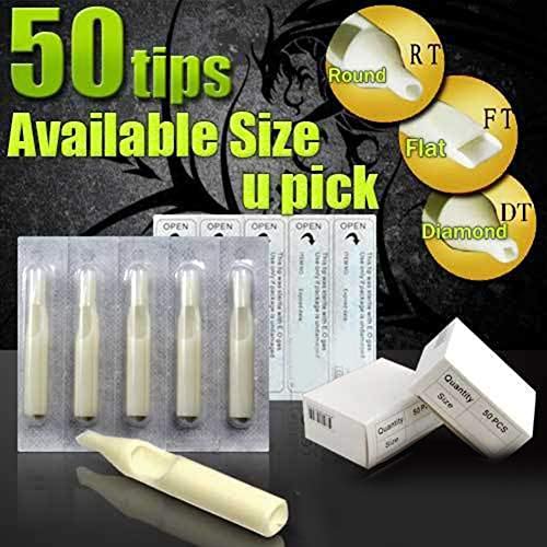 50Pcs Tattoo Tips Lot Sterile Transparent Disposable Tattoo Tips Tools - 50x11ft