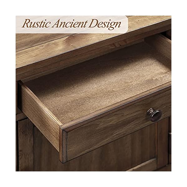 FLing Narrow Console Table with Drawers and Tall Sofa Table