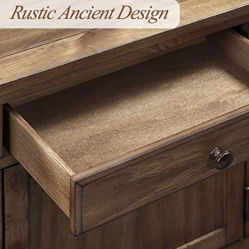 FLing Narrow Console Table with Drawers and Tall Sofa Table