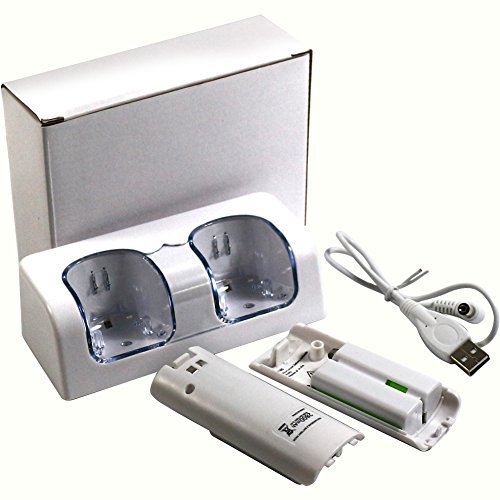 Sminiker Professional Dual Wii Remote Charger Charging Station with 2