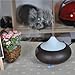 Aromatherapy Essential Oil Diffuser Portable & Electric Ultrasonic Cool Mist Aroma Humidifier with Color LED Lights Changing for Home Office Bedroom Auto Off - Light or Dark Brown
