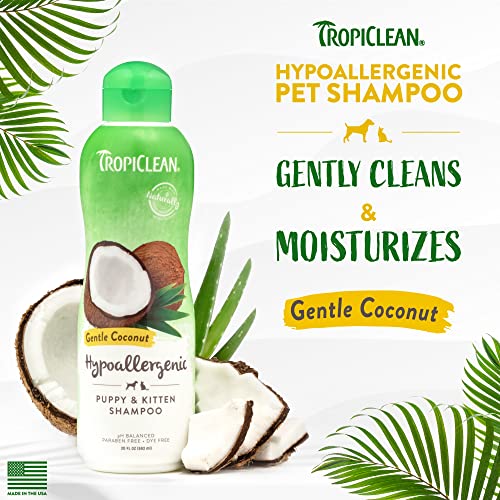 TropiClean Coconut Hypoallergenic Dog Shampoo Gentle Puppy Shampoo