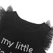 Newborn Bodysuit Baby Girls My Little Black Dress Ruffle Sleeveless Tulle Skirt (3-6 Months)