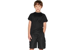 TSLA Youth Kids UPF 50+ Short Sleeve, Aqua Water Swimsuit Top, UV/SPF Surf Swim Shirt