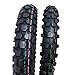 MMG Tire Set Front 2.50-10 and Rear 3.00-10 Knobby Tread for Trail Off Road Dirt Bike Motocross Mini 10 inches Rim