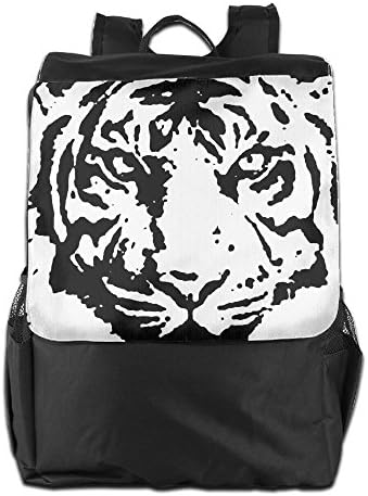 OTDR Unisex Classic Unique Tiger Black And White Student Backpack