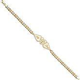 14k REAL Tri Color Gold 15 Years ID Bracelet - 7.5"