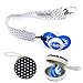 Dodo Babies Pacifier Clip Set - Four Clips Plus Binky Case – Universal Holder Fits Most Paci Brands, Teether Toys and Car Seats – Blue and Teal Prints for Girls or Boys