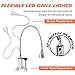 Livin' Well Magnetic BBQ Grill Light – Cordless Adjustable LED Barbecue Grill Light, Outdoor Gooseneck Magnetic Light with Grill Table Clamp and 3 Heavy Duty Magnets