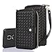 Galaxy Note 4 Case, TabPow Wave Zipper Cash Slot - [Card Slots][Button Closure] Flip PU Leather Wallet Case Cover with Detachable Magnetic Hard Case for Samsung Galaxy Note 4, Black