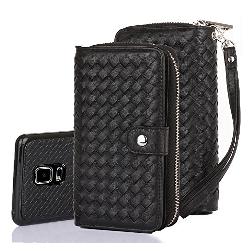 Galaxy note 4 case, tabpow wave zipper cash slot - [car…