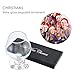 Souarts Mixed Christmas Snowflake Glass Wine Charms Markers Tag Pendant Set with Box Pack of 6pcs