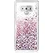 Caka Galaxy Note 9 Case, Galaxy Note 9 Glitter Case Liquid Series Sparkle Fashion Bling Luxury Flowing Liquid Floating Glitter Soft TPU Clear Case for Samsung Galaxy Note 9 (Rose Gold)