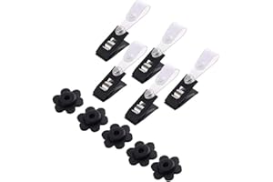 10 Pcs Garden Flag Rubber Stoppers and Adjustable Anti - Wind Flag Clips Flag Poles Stand Clip Set for Lawn Practical and Cle